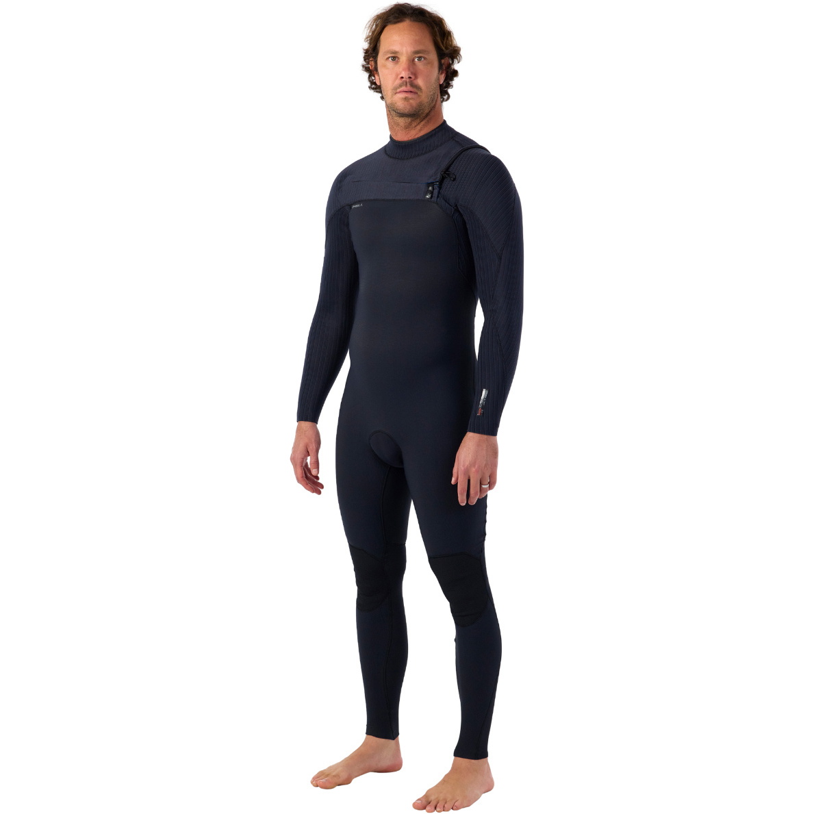 2026 O'Neill Da Uomo HyperFreak+ 4/3mm Chest Zip Muta 5344 - Black